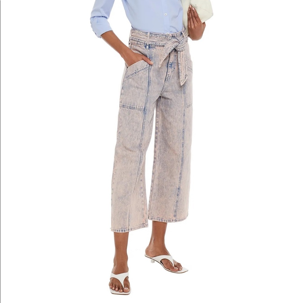 Joie Paperbag Acid Wash Pink Jeans
